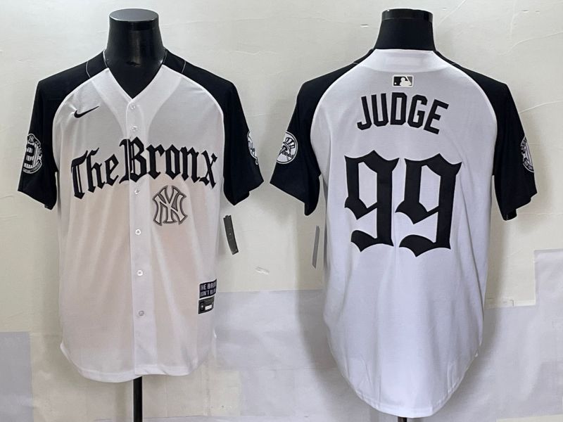 Men 2025 New York Yankees #99 Judge White black Five generations Joint Name Nike MLB Jersey style 60->new york yankees->MLB Jersey